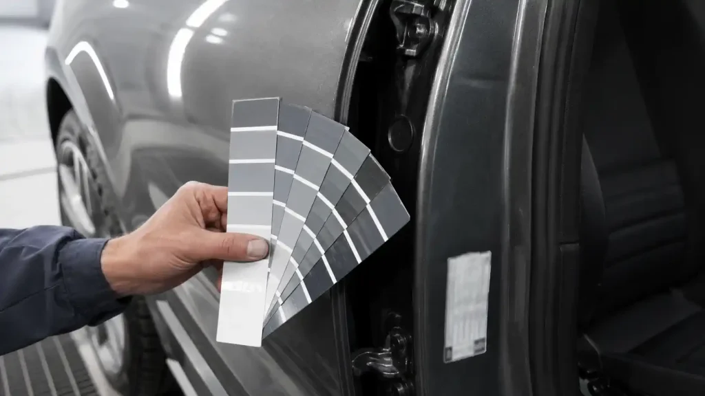 Nuancier et repérage du code couleur pour choisir la teinte d’une voiture
