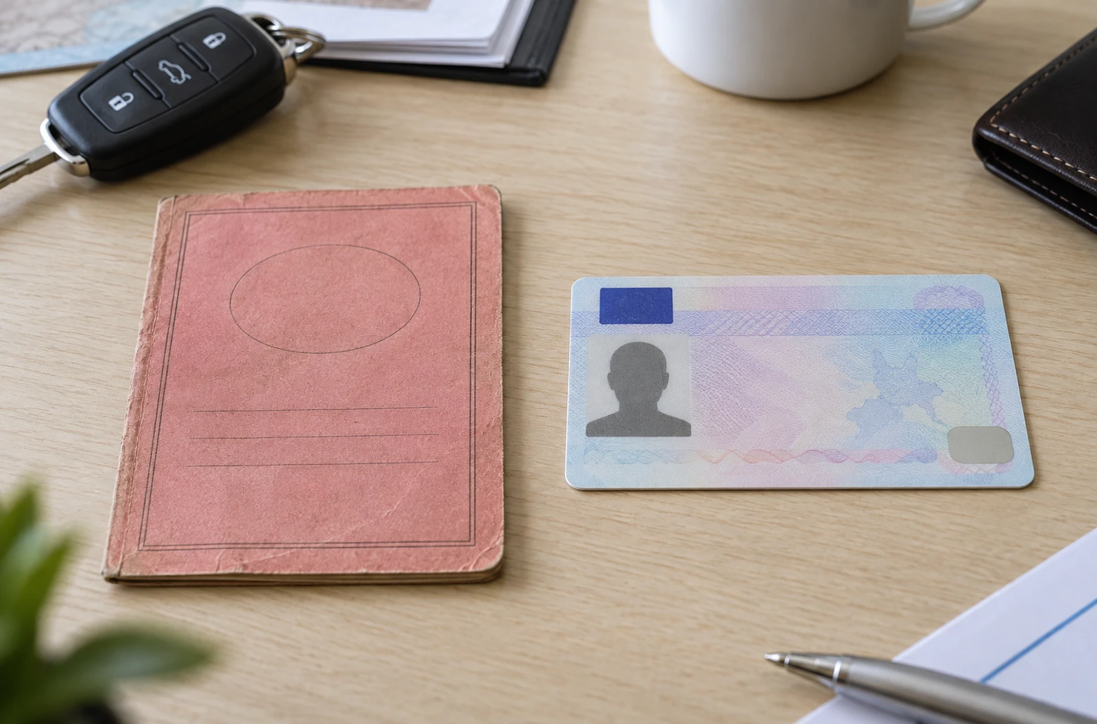 Différence entre ancien permis rose cartonné et permis de conduire au format carte